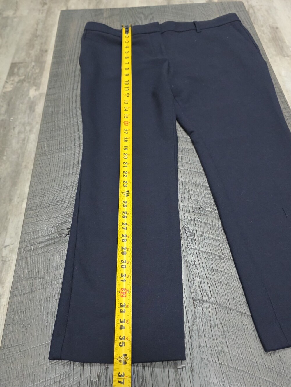 Ann Taylor Navy Wide-Leg Petite Dress Pants (Size:14p) - Picture 3 of 7